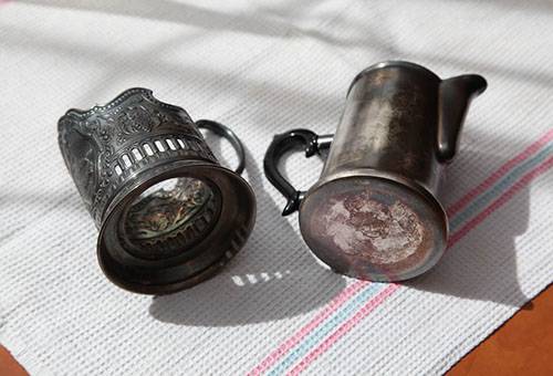 Produits en cupronickel foncés