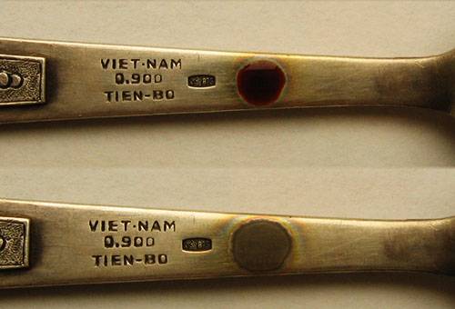 Réaction de l'argent à l'iode