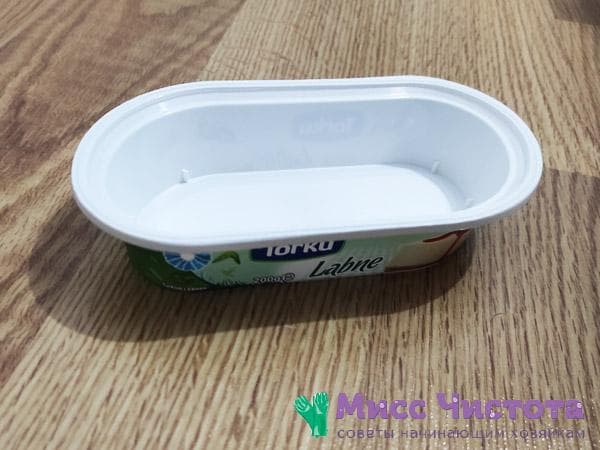 paquet vide de fromage à la crème