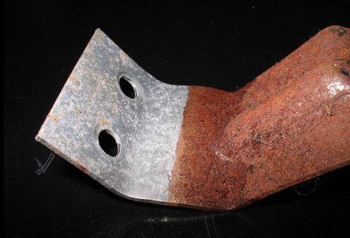 Pièce nettoyée de la rouille