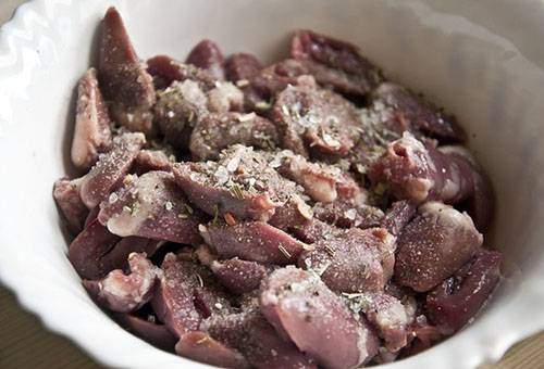 Coeurs de poulet sans matière grasse