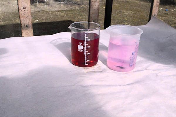 Solutions de permanganate de potassium