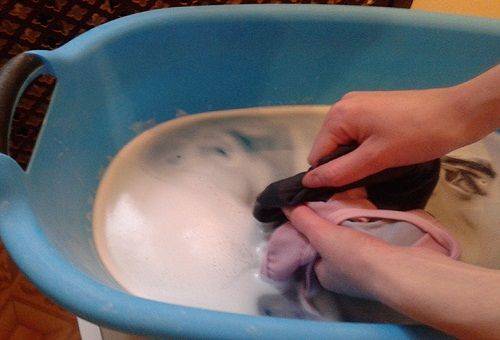 le lavage des vêtements