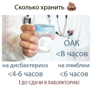 Conditions de stockage pour l'analyse des selles