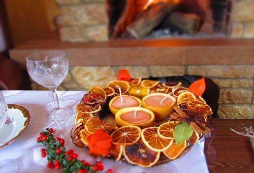 tranches d'orange séchées