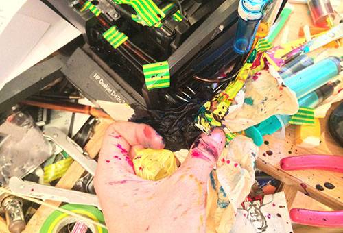 Encre d'imprimante à jet d'encre renversée