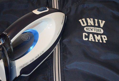 thermocollant sur veste en polyester