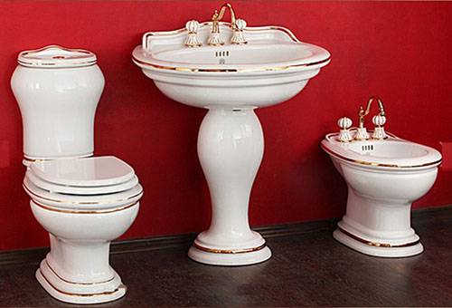 Sanitaires en porcelaine - WC, lavabo, bidet
