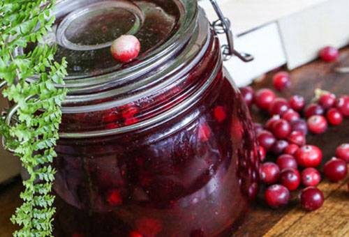 Canneberges en conserve