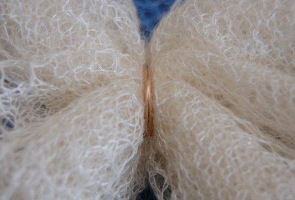 Echarpe en duvet blanc