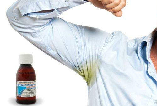 peroxyde d'hydrogène pour les taches jaunes