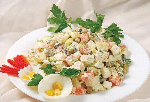 salade avec mayonnaise