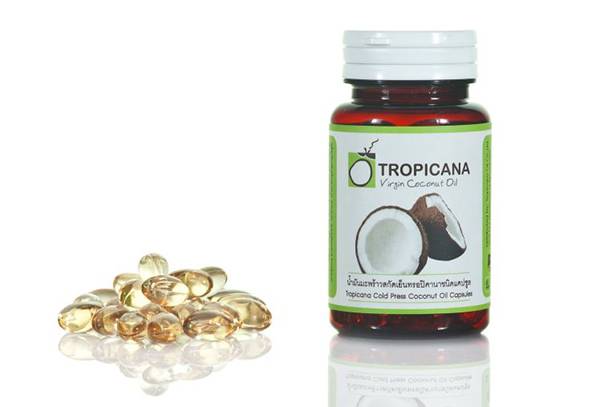 Gélules d'huile de coco