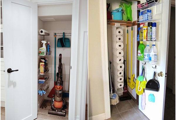 Stockage du matériel de nettoyage