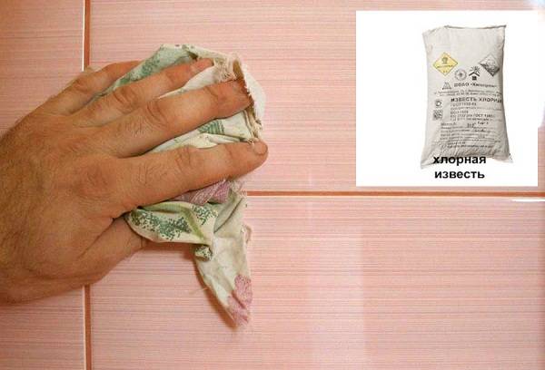 nettoyer les carreaux avec du chlore