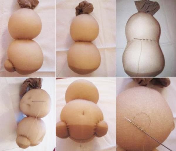 Master class sur la fabrication d'une poupée à partir d'un bas en nylon