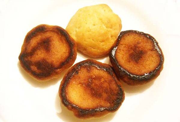 Produits de boulangerie brûlés