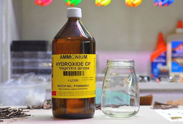 Bouteille d'ammoniaque