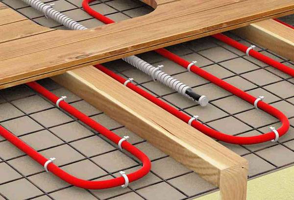 Installation de plancher chauffant