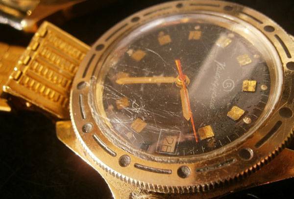 Des rayures sur la montre