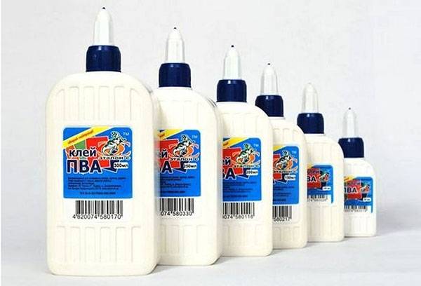 Tubes avec colle PVA