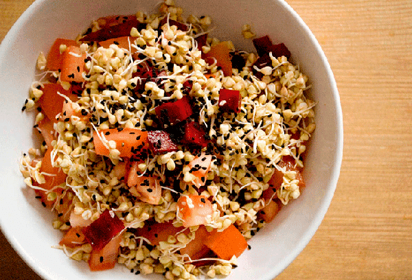 Plat au sarrasin vert