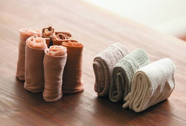 Chaussettes pliées