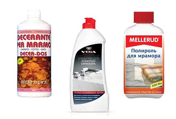 Produits spéciaux pour marbre coulé