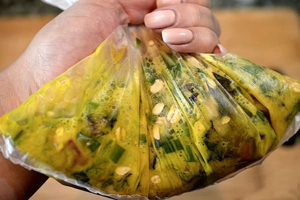 Mélange pour omelette dans un sachet