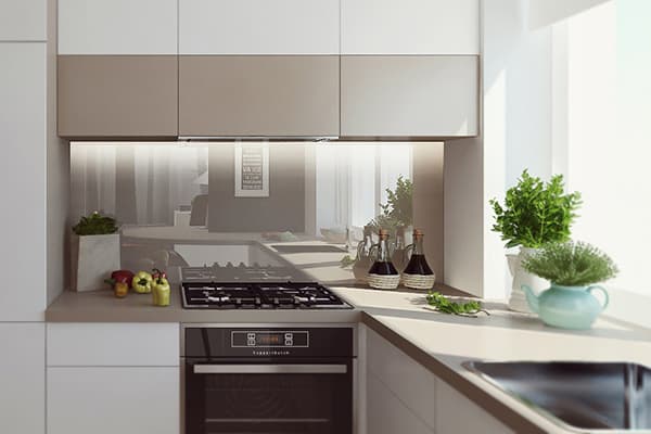 Tablier de cuisine en verre