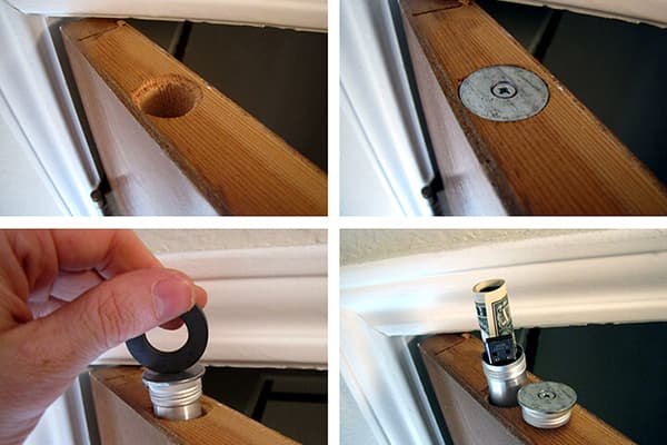 Cacher dans la porte