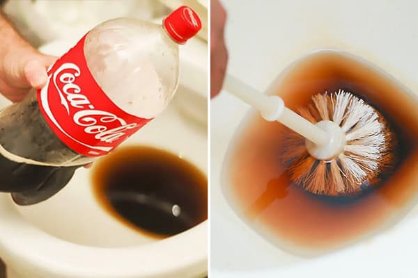 Nettoyer les toilettes avec Coca-Cola