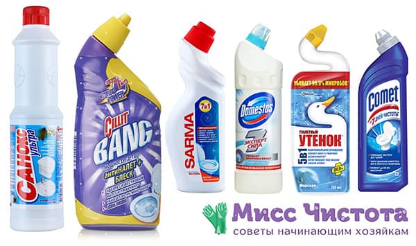 Nettoyants de toilettes populaires