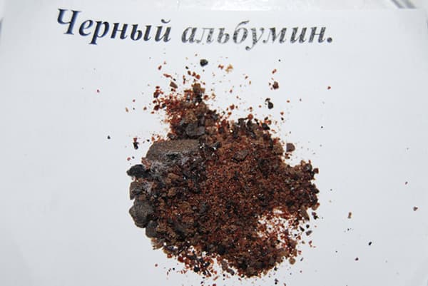 Albumine noire de qualité alimentaire