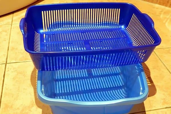 Bac à litière pour chat avec filet