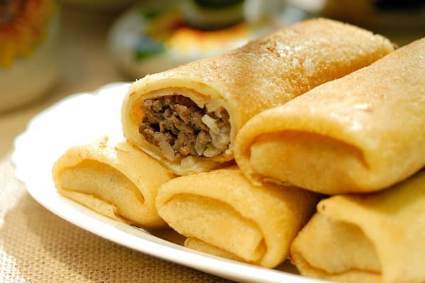 Crêpes fourrées et pleurotes