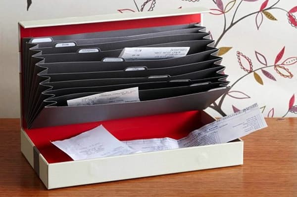 Organisateur pour les reçus