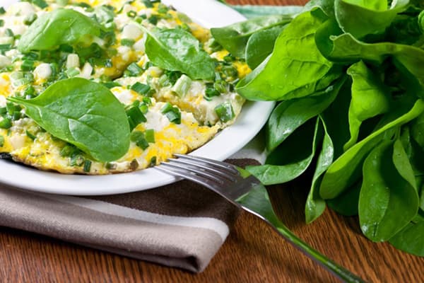 Oeufs brouillés aux épinards