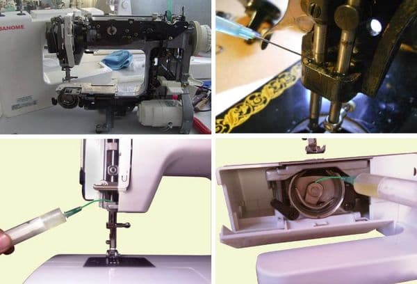 Emplacements de lubrification dans la machine