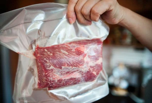 Viande emballée sous vide