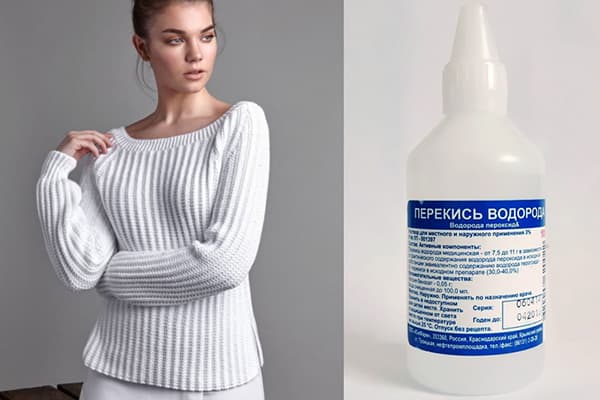 Du peroxyde d'hydrogène pour blanchir les pulls