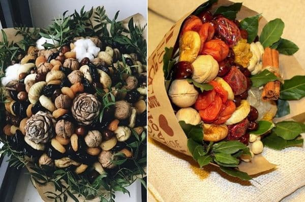 Bouquets de noix et de fruits secs