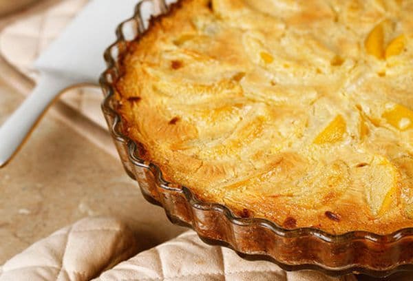 Tarte sous forme de verre