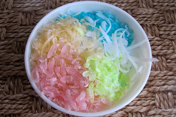 Restes de savon broyés