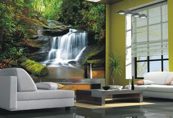 papier peint photo dans le salon