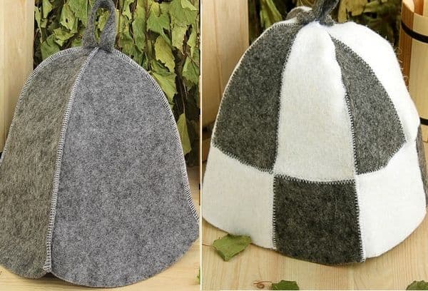 Chapeaux de laine pour le bain