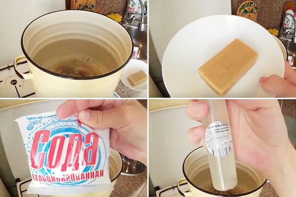 Ingrédients pour nettoyer les poêles à frire des dépôts de carbone