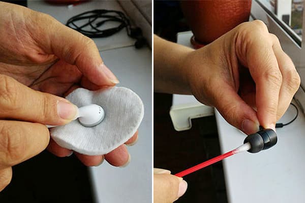 Nettoyer les écouteurs avec du peroxyde