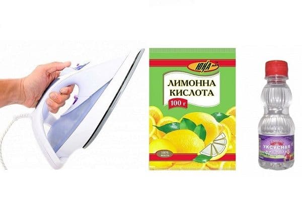 Fer, vinaigre et acide citrique