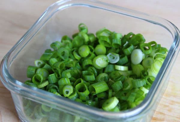 Oignons verts hachés